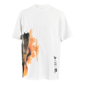 ���C�X���[ Y-3 T�V���c Y-3 AOP SHORT SLEEVE TEE JX4744 �z���C�g 2025�N �H�~�V�� 2025AW �����Y �M�t�g �v���[���g
