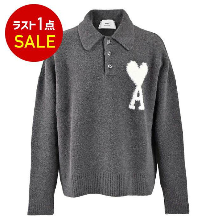 楽天市場】アミ AMI ポロシャツ UPL325.KN0032 061 グレー 2024AW 2024 