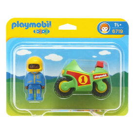 PLAYMOBIL プレイモービル 1.2.3 モーターバイク〜ドイツ生まれのヨーロッパを代表するごっこ遊びのおもちゃPLAYMOBIL。『1.2.3』シリーズは、18ヶ月から遊べる幼児向けのプレイモービルです。