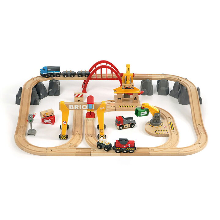 楽天市場】BRIO ブリオ レールウェイセット カーゴレールデラックス  