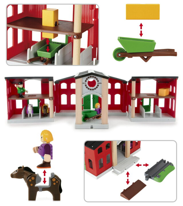 楽天市場】BRIO ブリオ レールウェイ追加アクセサリー ホースハウス  