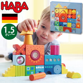 HABA ハバ 積木 カラフル ドイツ 1歳半 18ヶ月 ブラザージョルダン 積み木 パズル ブロック 知育玩具 男の子、女の子の出産祝いやハーフバースデー、1歳・2歳の誕生日やクリスマスプレゼントにおすすめ。(HA302157)