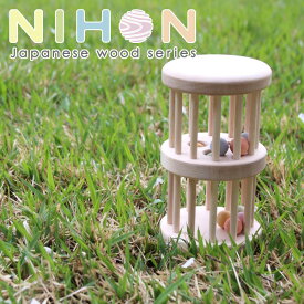 Ed.inter エドインター NIHONシリーズ いろはタワー〜エドインターの国産木材を使用した日本製の木製玩具「NIHONシリーズ」のタワー型の木製ラトル（ガラガラ）です。(812655)