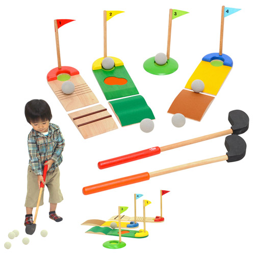 S913B Voila ボイラ 人気商品 【50％OFF】 のミニサイズの楽しい室内用の子供用パターゴルフセットです ゴルフセット～タイの老舗木製玩具メーカーVoila