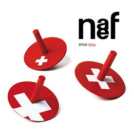 Naef ネフ社 スイス・コマ3点セット Swiss Kreisel〜スイス・Naef（ネフ社）のスイスの国旗デザインの3種類の「スイス・コマ」セットです。(NAF-K16-5)