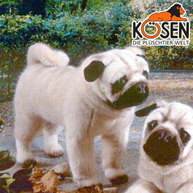 KOESEN ケーセン社 パグ 立ち 5890〜ドイツ・KOESEN/KOSEN（ケーセン社）の動物のぬいぐるみ。愛らしい表情の犬（イヌ/いぬ）のぬいぐるみです。出産祝い クリスマス プレゼント 結婚記念日 出産したママへのご褒美にもおすすめ