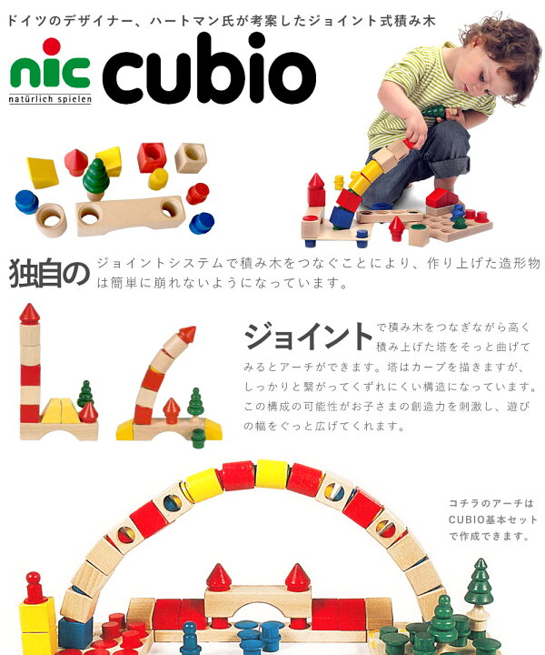 楽天市場】nic ニック社 CUBIO クビオ 基本セット ハーフ 44ピース 