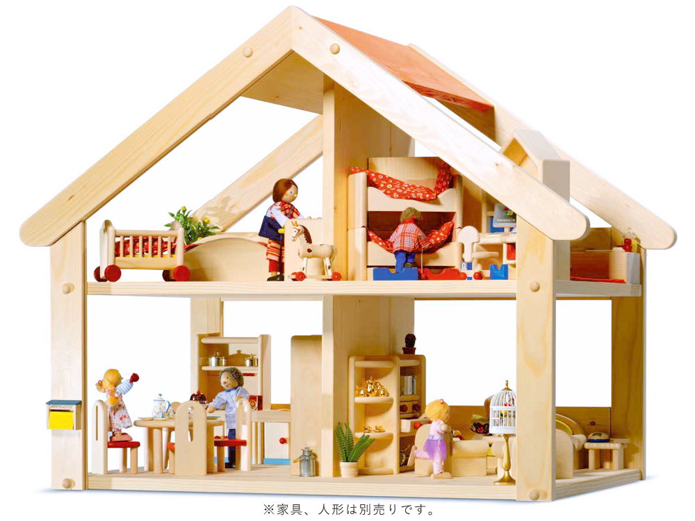 nic ニック社 Bodo Hennig ボードヘニッヒ 木製ドールハウス 人形の家 プリメラ〜女の子の大好きなドールハウス。Bodo  Hennig（ボードヘニッヒ社）の木製ドールハウス「人形の家 プリメラ」。みんなで遊べるドールハウスです。 | 木のおもちゃ ユーロバス