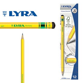 [メール便可] LYRA リラ社 Temagraph テマグラフ 鉛筆B 12本入り〜ドイツ・LYRA（リラ社）の六角形ブリップの鉛筆Temagraph（テマグラフ）シリーズ。鉛筆 B 12本入りです。
