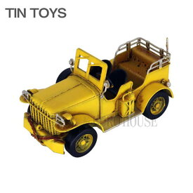 【送料無料】ブリキのおもちゃ jeep 車 car ジープ 置物 オブジェ インテリア小物 レトロ アンティーク インスタ映え 43034 東洋石創