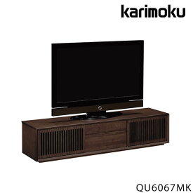 SS期間中店内商品ポイント最大20倍【送料無料】テレビボード TVボード テレビ台 TV台 QU6067MK 幅1770 収納 中仕切り 引出し付 シンプル モカブラウン色 受注生産 北欧テイスト カリモク karimoku P8