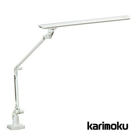 SS期間中店内商品ポイント最大20倍【送料無料】学習机用LEDスタンドライト クランプ式 KS0135SH ホワイト WH 色 照明 デスクライト 3段階調光式 面発光 リモートワーク カリモク karimoku P8