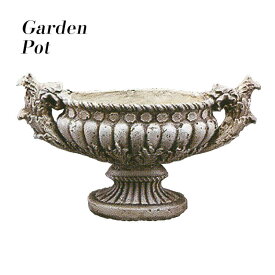 【送料無料】 ガーデンポット プランター レジン製 ガーデニング オーバル 鉢 花受け フラワーポット フラワーベース カップ型 置物 エクステリア 庭 装飾 ローマン ヨーロピアン アンティーク インスタ映え