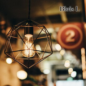 10日は店内商品ポイント最大20倍【送料無料】ペンダントライト【Lサイズ】照明 吊下げ 1灯 スチール 電球 LED電球対応 多面体 レトロ アンティーク ギフト 贈り物 西海岸風