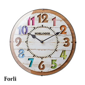 10日は店内商品ポイント最大20倍【送料無料】ウォールクロック 掛け時計 電波 インテリア 木 MDF ガラス プラスチック ホワイト WH ブラウン