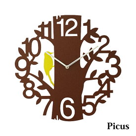 10日は店内商品ポイント最大20倍【送料無料】ウォールクロック 掛け時計 インテリア 鳥 振り子 プラスチック ホワイト WH ブラウン