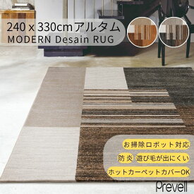 15日迄ずっと店内商品P最大20倍【送料無料】ラグ カーペット アルタム 240×330 BR ブラウン OR オレンジ ホットカーペットカバー可 モダン ラグ おしゃれ ラグ リビングベルギー製 カジュアル モダン 敷物 プレーベル
