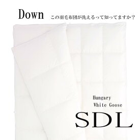 週末は店内商品ポイント最大20倍【送料無料】羽毛布団 セミダブル ロング SDL 天日干し 水洗い可能 ペアダウン 掛け布団 合掛 肌掛 高級 ハンガリアン ホワイトグース ダウン 制菌 防ダニ 防臭 p-sent ss