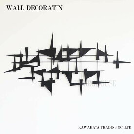 【送料無料】パネル ウォールアートパネル ブラック 壁飾り 飾り アイアン トライアングル トゲトゲ お洒落 パネルアート