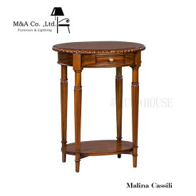 【送料無料】サイドテーブル 電話台 花台 コンソールテーブル テーブル アンティーク 机 木製 ヴィンテージ調 マホガニー材 シンプル 木製