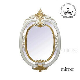 【送料無料】壁掛けミラー 鏡 ミラー 壁掛け鏡 ガラス ゴージャス エレガント アンティーク調 イタリア製 ホワイト WH 84317