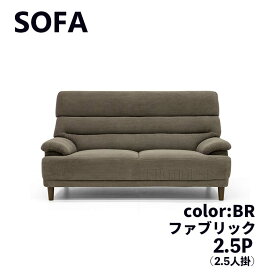 週末は店内商品ポイント最大20倍【送料無料】 ソファ ソファー 2.5人掛け 2人掛け ソファ FAB ファブリックソファ ライトブラウン BR 茶色 シンプル リビングルーム 家族だんらん ごろごろ ゆったり リラックス ゴロゴロ くつろぐ