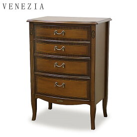 【送料無料】チェスト chest 収納 ブラウン マホガニー材 象嵌細工 エレガント チェスト60 venezia ベネチア 東海家具工業 開梱設置付 tokai