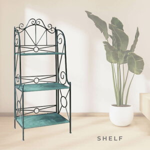 【送料無料】 ガーデンシェルフ ラック 棚 ディスプレイシェルフ 3段 飾り棚 86543 リビング 飾り棚 ガーデン 収納 東洋石創