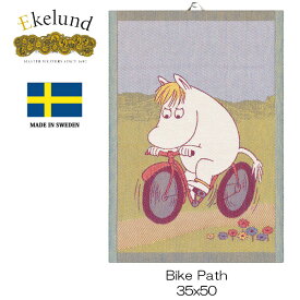 エーケルンド　Ekelund　ムーミン　BIKE PATH　35×50cm　【キッチンタオル/タペストリー/北欧/オーガニックコットン/フローレン/自転車】#96938