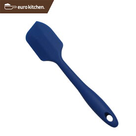 ユーロキッチン eurokitchen 一体型シリコンスパチュラ フィン型 小 青（ブルー）シリコンへら【パン作りにおすすめ ハンドクリーナー 一体型 一体式 シリコン シリコーン オールシリコン】