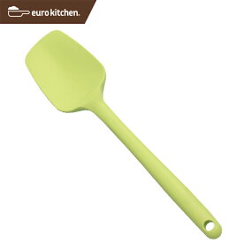 ユーロキッチン eurokitchen 一体型スプーンスパチュラ シリコンへら パステルグリーン【ハンドクリーナー オールシリコン】【しゃもじ】
