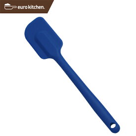 ユーロキッチン eurokitchen 一体型シリコンスパチュラ スタンダード 中 青（ブルー） シリコンへら【ハンドクリーナー 一体型 一体式 シリコン シリコーン オールシリコン】