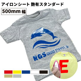 [4月29日までポイント5倍][送料無料] 艶有スタンダード RGS 500mm×10mロール カッティング用アイロンシート RGS 500mm幅以上のカッティングマシン対応 | 伸縮性 スポーツウェア ユニフォーム アイロン シート アイロンプリント アイロンシート 綿 ポリエステル