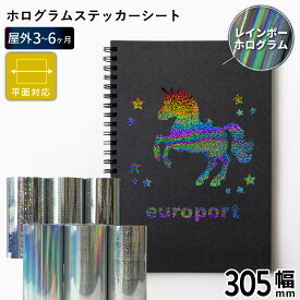 [10mロール特価] ホログラム SH 305mm×10mロール カッティング用ステッカーシート SH-W | 屋外 シール パネル装飾 ウィンドウディスプレイ 光沢 ステッカー シート シール カッティングステッカー [2025年12月10日（水）ご注文分まで]