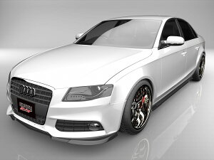 ■国産エアロパーツ!保証付き!!NEW MODEL/EUROUアウディ A4 B8 前期フロントアンダースポイラー サイドステップ 2点キット エアロパーツ