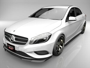 ■国産エアロパーツ!保証付き!!NEW MODEL/EUROUメルセデスベンツ Aクラス W176 176042 前期フロントアンダースポイラー サイドステップ 2点キット エアロパーツ