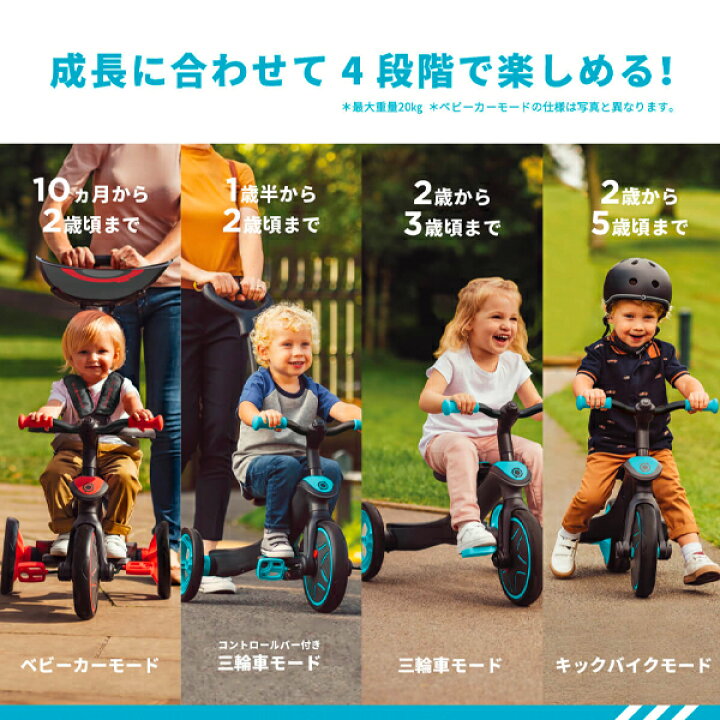 楽天市場】DADWAY GLOBBER エクスプローラー トライク4in1（レッド）1 