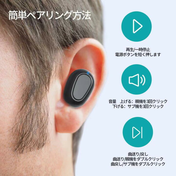 楽天市場 11日迄35 Off ワイヤレスイヤホン Bluetooth イヤホン Iphone ブルートゥース イヤホン 片耳 両耳 通話 マイク 自動ペアリング Iphone13 イヤホン Android コードレス オーディオ 左右分離 Ipx5 防水 長時間 高音質 小型 軽量 音楽 スポーツ 在宅勤務