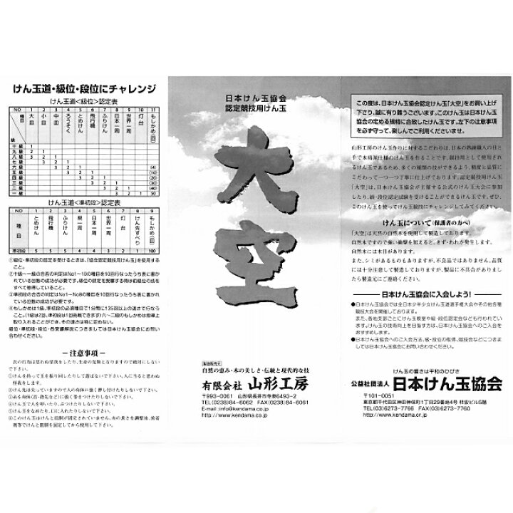 楽天市場】日本けん玉協会認定競技用けん玉 大空 赤 （ケン玉  