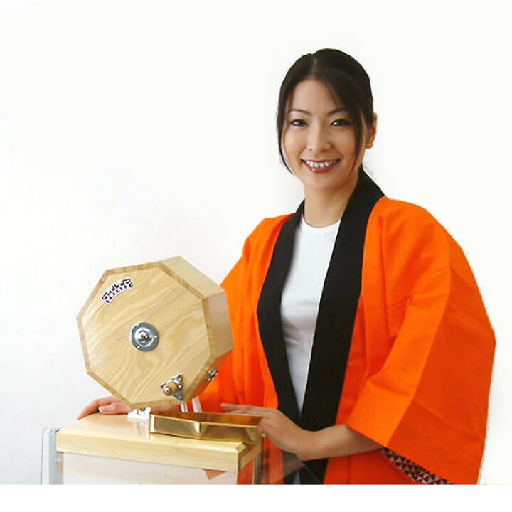 楽天市場】500球用 高級 木製ガラポン抽選器 SHINKO製 国産 [金色受皿 