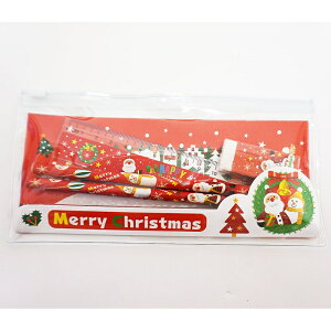 クリスマスステーショナリーセット(ポーチ付) 30個