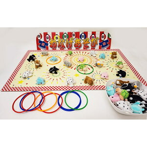 海の人気者ぬいぐるみ輪投げ大会 景品42個+残念賞ラムネ100個 / わなげ 縁日 模擬店 お祭り