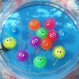 光るピカピカもじゃもじゃヨーヨーBIG　10個＋予備2個 / 縁日 景品 光る おもちゃ