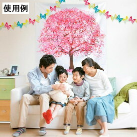桜装飾　さくら満開バックウォールタペストリー　H120cm×W120cm / 桜 装飾 幕 プリント 背景