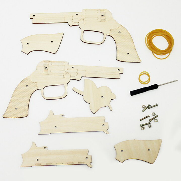 楽天市場 木工工作キット 輪ゴム銃 B 4タイプ 短発式モデル 動画有 メール便可 販促イベント屋