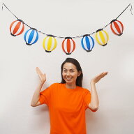 夏祭り装飾　お祭りちょうちんガーランド　L180cm