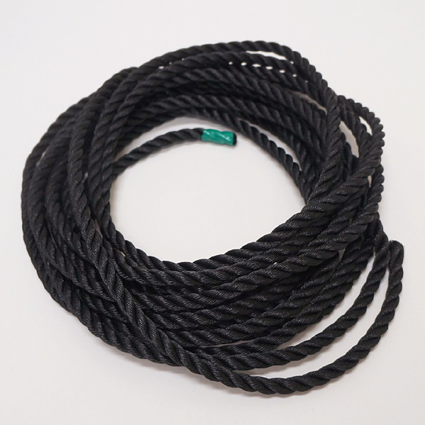 no-8647 祭りちょうちん用ロープ 最安価格 日本最大の φ9mmPEロープ黒 20m お祭り 提灯 縁日