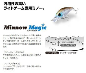 ミノーマジック minnow magic 35mm 2.5g Aqua Wave アクアウェーブ コーモラン プロダクト ルアー ワーム ミノー ライトゲーム 釣り 釣り具