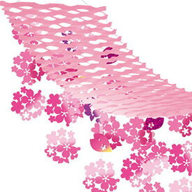 桜装飾　ひらり桜ハンガー　L180cm / 桜 さくら 装飾 飾り ペナント プリーツ ハンガー