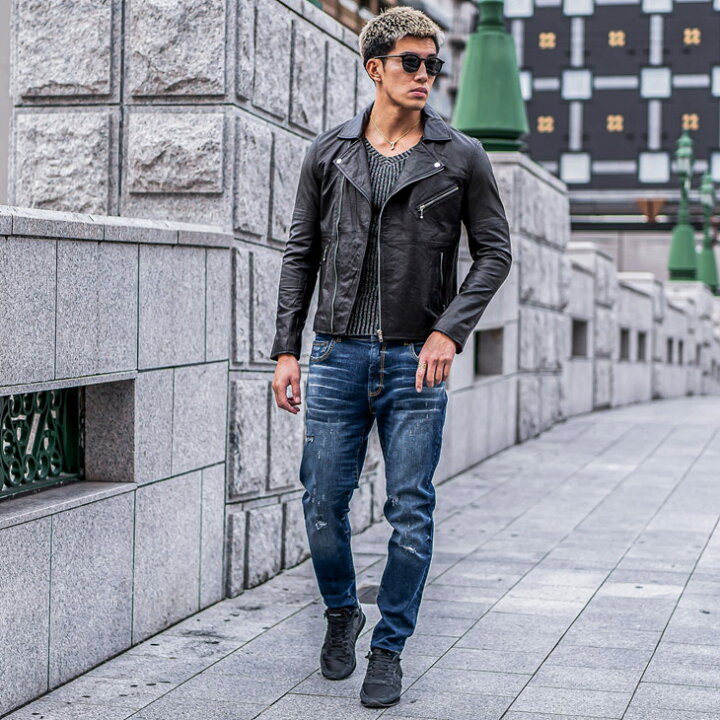 楽天市場】レザージャケット メンズ ライダース 本革 レザージャケット  